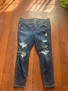 torrid size 20 Dark Blue Distressed jeggings